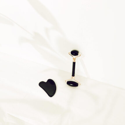 Zestaw do masażu twarzy - czarny obsydian