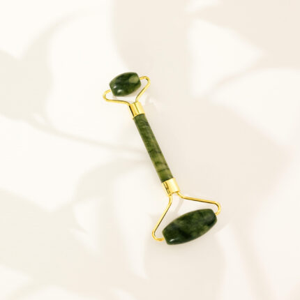 Roller do masażu twarzy - zielony jadeit